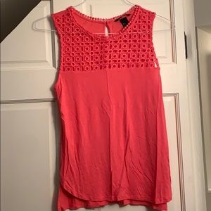 H&M Hot Pink Sleeveless Top Eyelet Detail